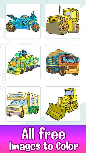 Vehicles Paint By Number Art - Image screenshot of android app