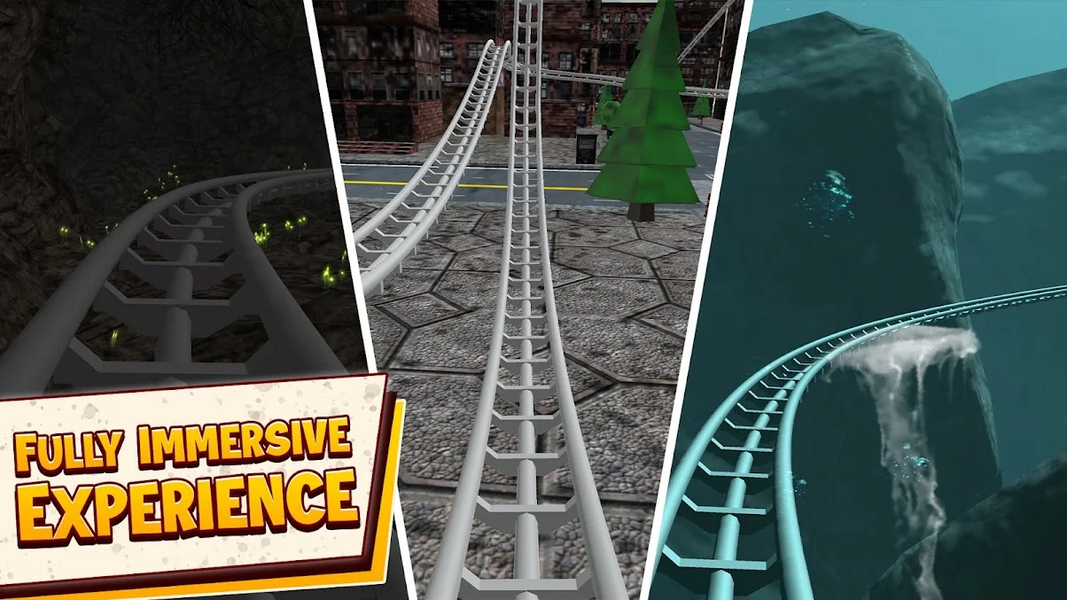 VR Roller Coaster Crazy Rider - Image screenshot of android app