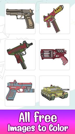 Guns Color Weapons Paint Book - Image screenshot of android app
