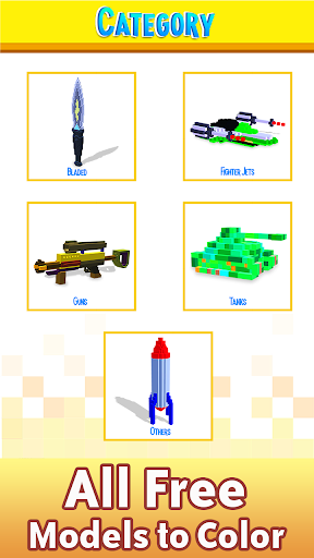 Weapons 3D Color by Number - Image screenshot of android app