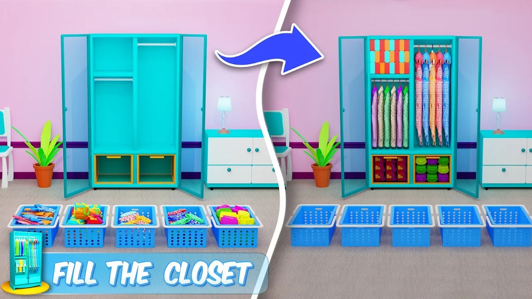 Fill The Closet Organizer Game - Gameplay image of android game