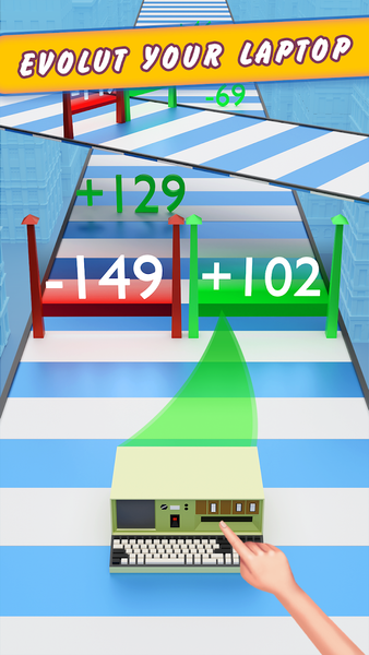 Laptop Evolution - PC Runner - Gameplay image of android game