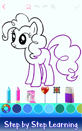 Learn to Draw Unicorn: Glitter, Color Drawing Game - Image screenshot of android app