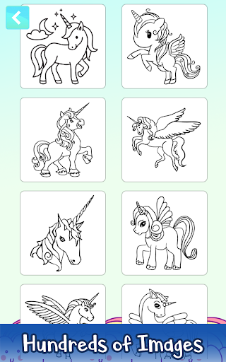 Learn to Draw Unicorn: Glitter, Color Drawing Game - Image screenshot of android app