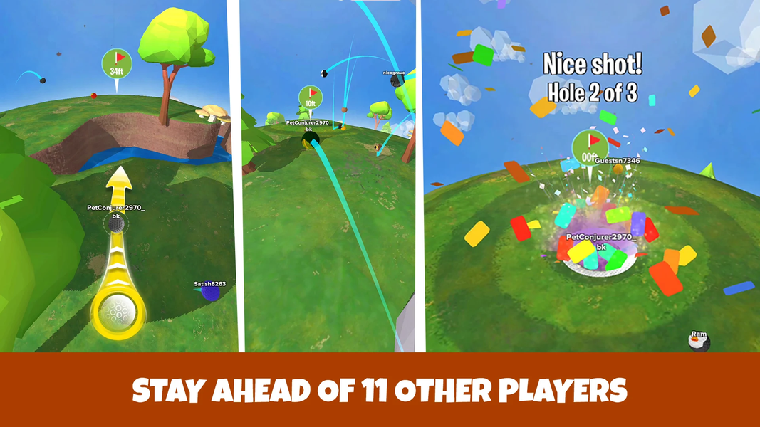 Planet Golf - Gameplay image of android game