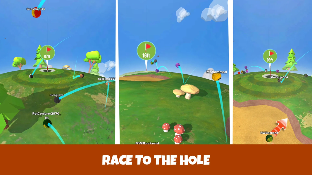 Planet Golf - Gameplay image of android game