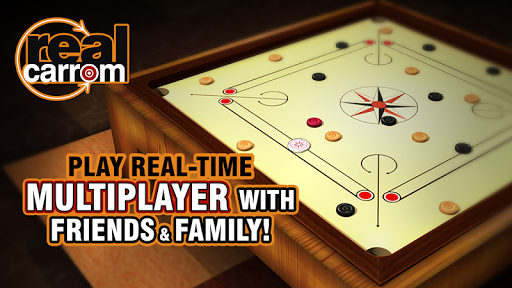 Real Carrom - 3D Multiplayer Game - Gameplay image of android game