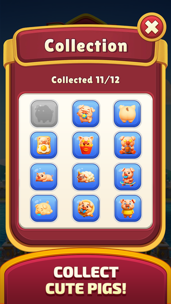 Piggy Party: Match 3 - Gameplay image of android game