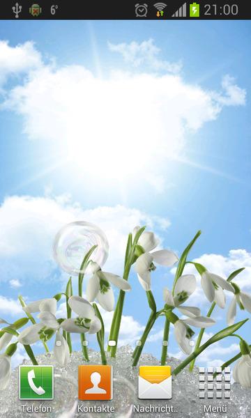 Snowdrops Live Wallpaper HD - Image screenshot of android app