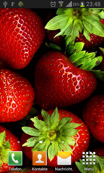 Strawberry Live Wallpaper - Image screenshot of android app