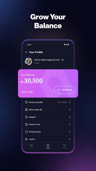 alpha - Play and Earn Rewards - عکس برنامه موبایلی اندروید