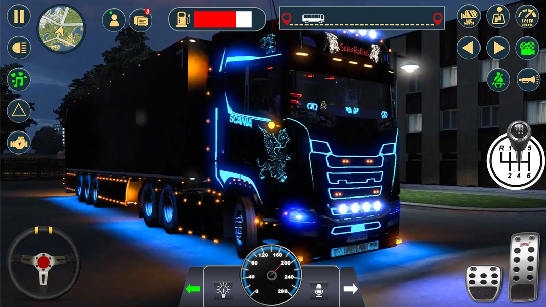 Cargo Truck Driving Truck Game - Gameplay image of android game