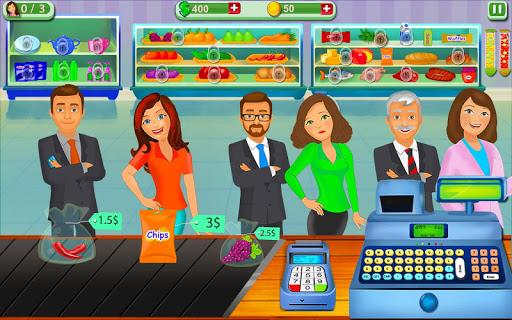 Supermarket Cash Register Sim: Girls Cashier Games - عکس بازی موبایلی اندروید