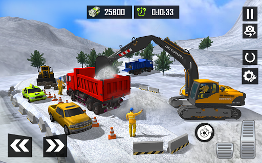 Snow Excavator Dump Truck Game - Image screenshot of android app