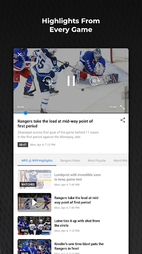 NHL - عکس برنامه موبایلی اندروید