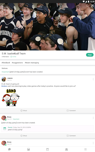 BAND - App for all groups - عکس برنامه موبایلی اندروید