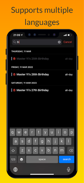 iCalendar - Calendar OS ۱۸ - عکس برنامه موبایلی اندروید
