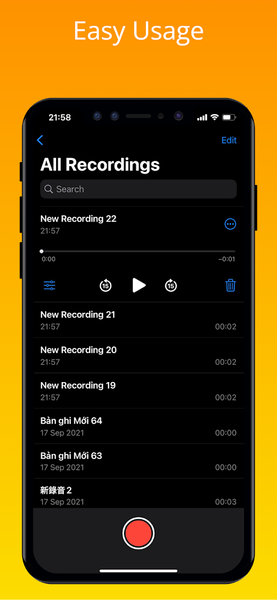 iVoice - iOS 17 Voice Memos - Image screenshot of android app