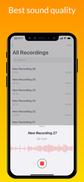 iVoice - OS ۱۷ Voice Memos - عکس برنامه موبایلی اندروید