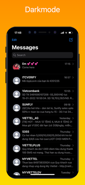Messages Phone ۱۶ - عکس برنامه موبایلی اندروید