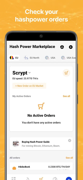 NiceHash - عکس برنامه موبایلی اندروید