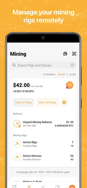 NiceHash - Image screenshot of android app