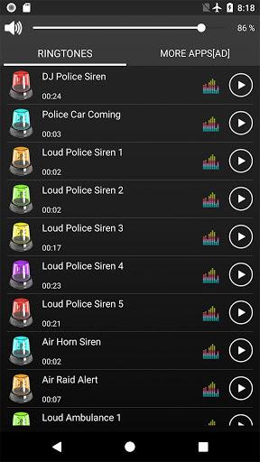 Loud Siren Ringtones - Image screenshot of android app