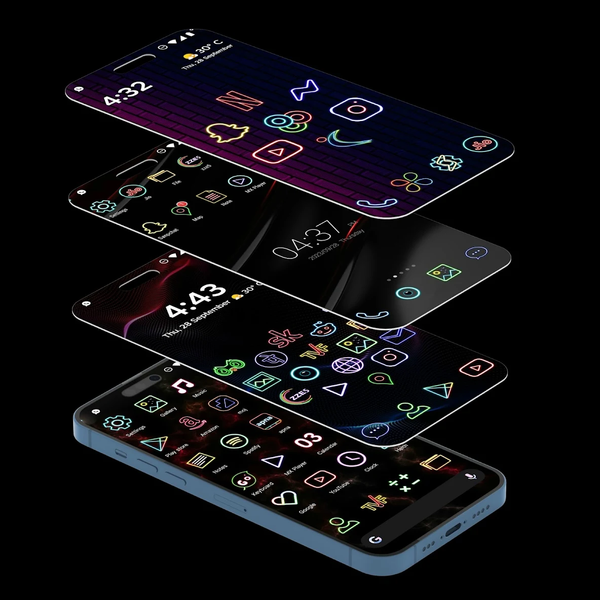 Neon Icon Pack - عکس برنامه موبایلی اندروید