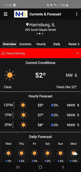 Nick Hausen Weather - Image screenshot of android app