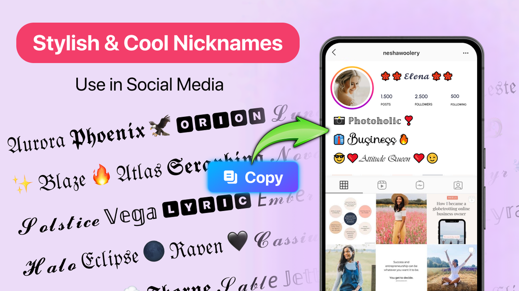 Nickname Generator: Name Style - عکس برنامه موبایلی اندروید