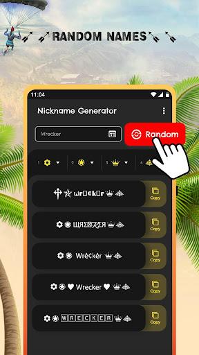 Nickname in Style Nickname Generator for Free F - عکس برنامه موبایلی اندروید