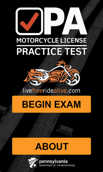 PA Motorcycle Practice Test - عکس برنامه موبایلی اندروید