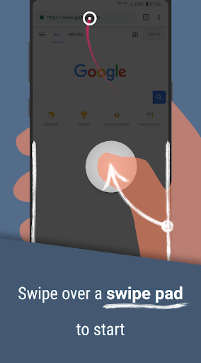 Reachability Cursor: one-handed mode mouse pointer - عکس برنامه موبایلی اندروید