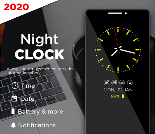 Smart Night Clock - Image screenshot of android app