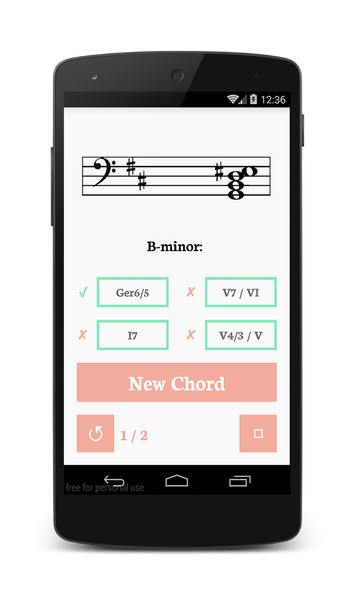 Music Theory Roman Numerals - Image screenshot of android app