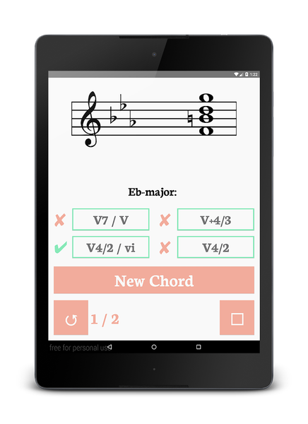 Music Theory Roman Numerals - Image screenshot of android app