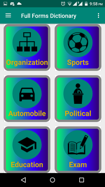 Full Form Dictionary - Offline - عکس برنامه موبایلی اندروید