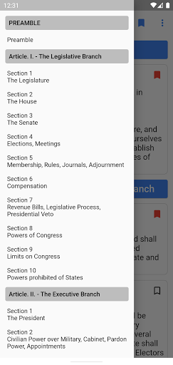 United States Constitution - Image screenshot of android app