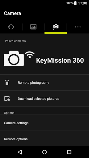SnapBridge 360/170 - Image screenshot of android app