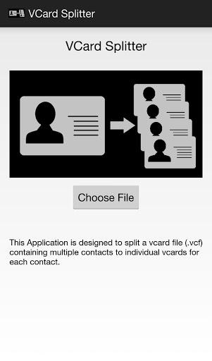 Vcard vcf Splitter - عکس برنامه موبایلی اندروید
