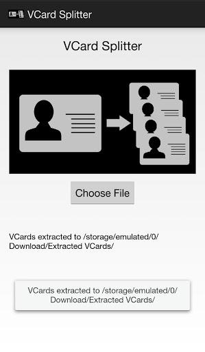 Vcard vcf Splitter - عکس برنامه موبایلی اندروید