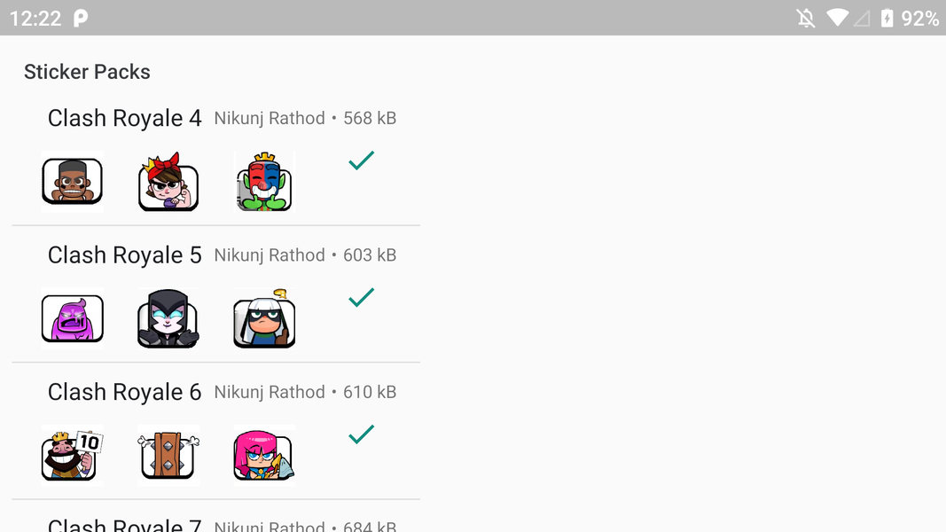 Clash Royalee Stickers - Image screenshot of android app