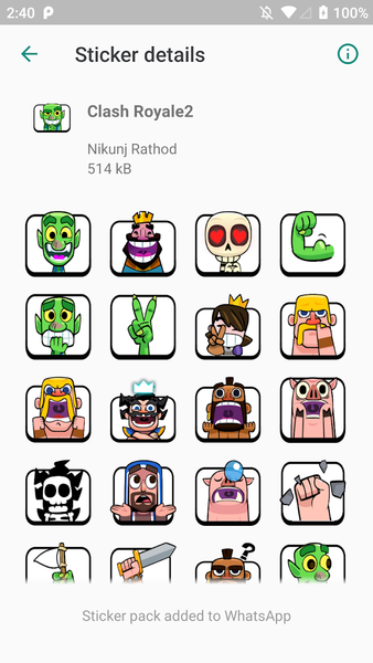 Clash Royalee Stickers - Image screenshot of android app