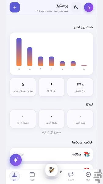 پرستیژ  |  برنامه ریزی شخصی - عکس برنامه موبایلی اندروید