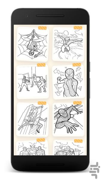 بازی رنگ آمیزی مرد عنکبوتی - Gameplay image of android game