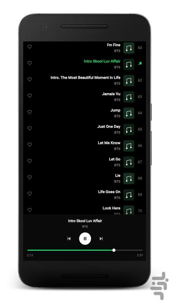 آهنگ های BTS - عکس برنامه موبایلی اندروید
