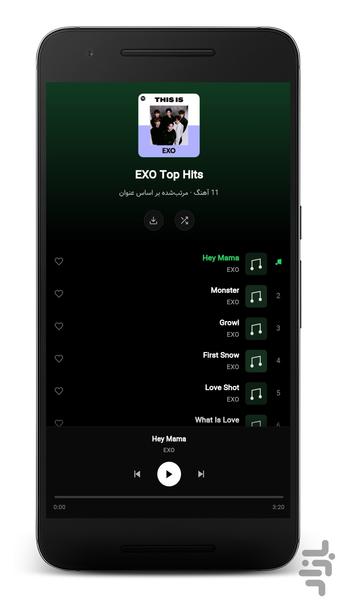 آهنگ های EXO - عکس برنامه موبایلی اندروید