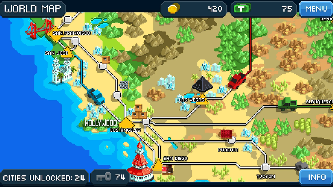 Pocket Trucks: Route Evolution - Gameplay image of android game