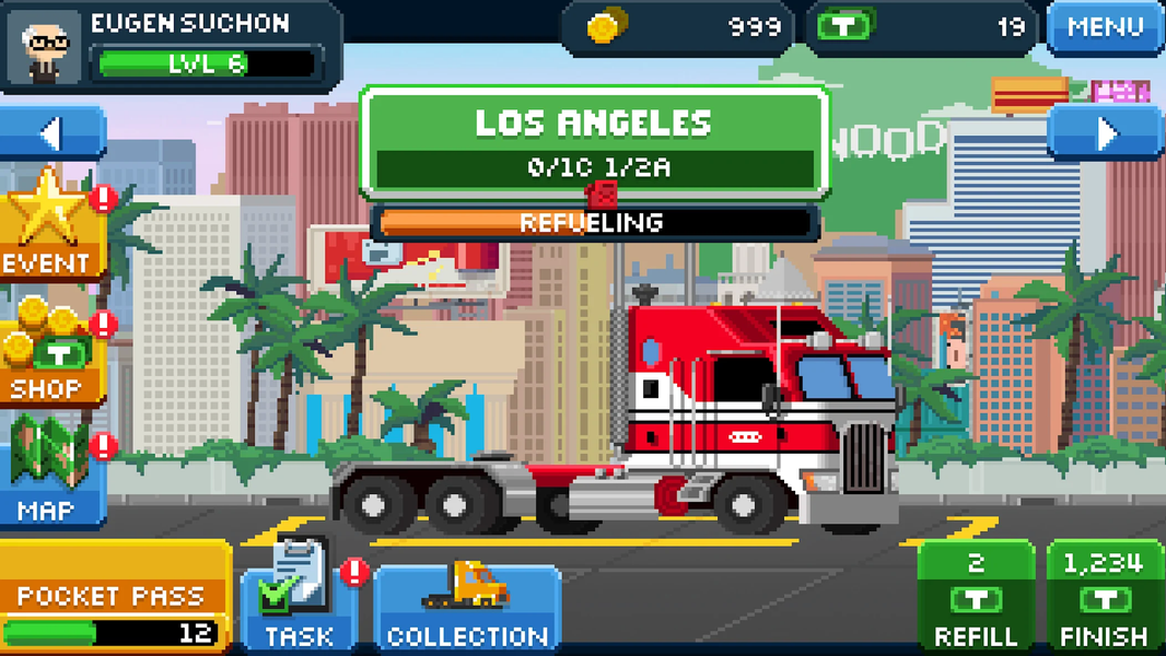 Pocket Trucks: Route Evolution - Gameplay image of android game