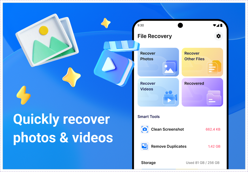 All Recovery - Photos, Videos - عکس برنامه موبایلی اندروید